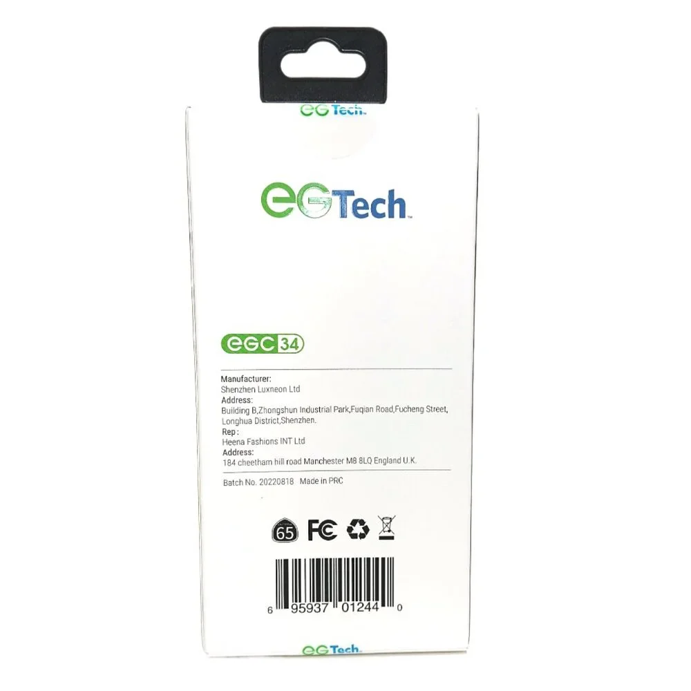 EG Tech 2-in-1 Charging Sync Cable Gray Braided 3 ft 2.1A USB Micro-USB Lighting